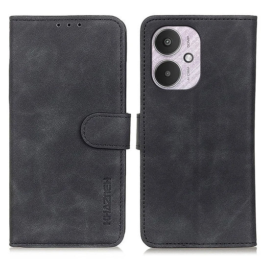 KHAZNEH For Xiaomi Redmi 13C 4G / Poco C65 4G Case Phone Shell PU Leather Retro Stand Cell Phone Cover