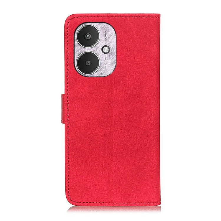 KHAZNEH For Xiaomi Redmi 13C 4G / Poco C65 4G Case Phone Shell PU Leather Retro Stand Cell Phone Cover