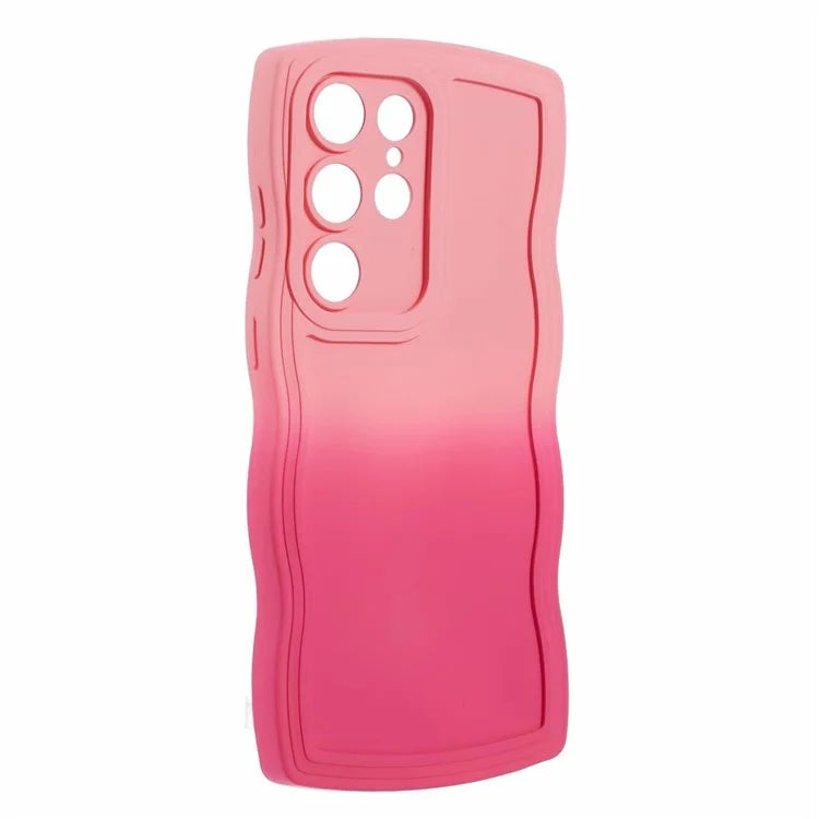 JTW Series for Samsung Galaxy S23 Ultra Case Wavy Edge Dual Color Rubberized TPU Cover