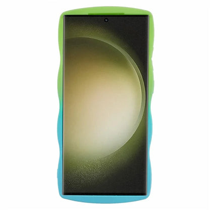 JTW Series for Samsung Galaxy S23 Ultra Case Wavy Edge Dual Color Rubberized TPU Cover