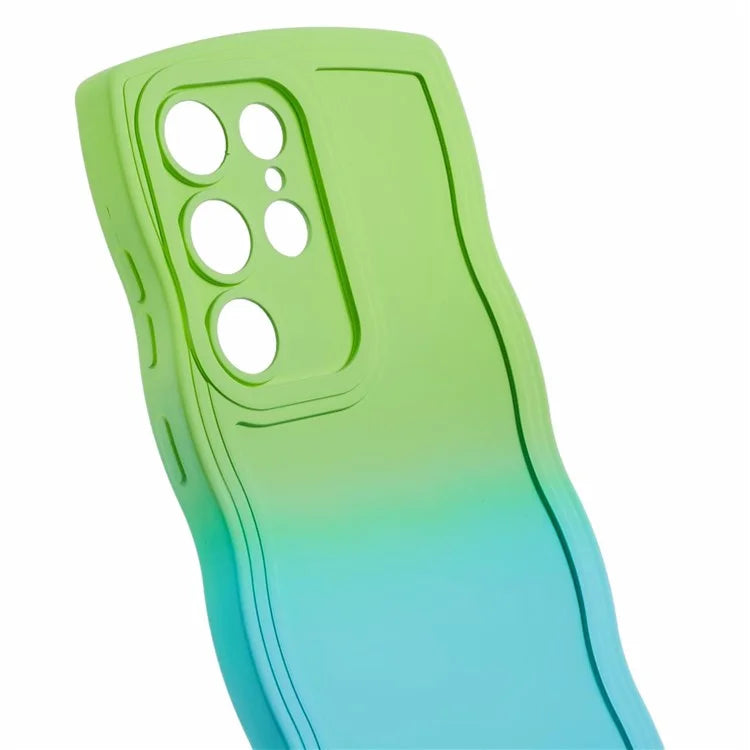 JTW Series for Samsung Galaxy S23 Ultra Case Wavy Edge Dual Color Rubberized TPU Cover