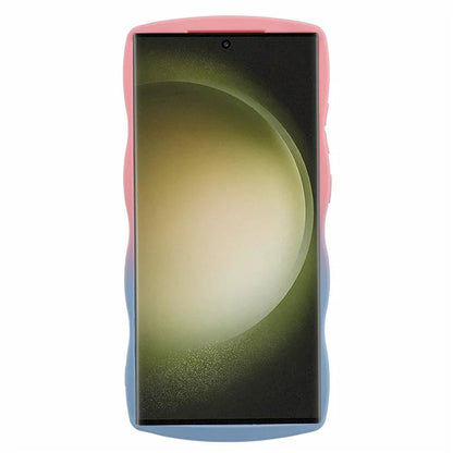 JTW Series for Samsung Galaxy S23 Ultra Case Wavy Edge Dual Color Rubberized TPU Cover