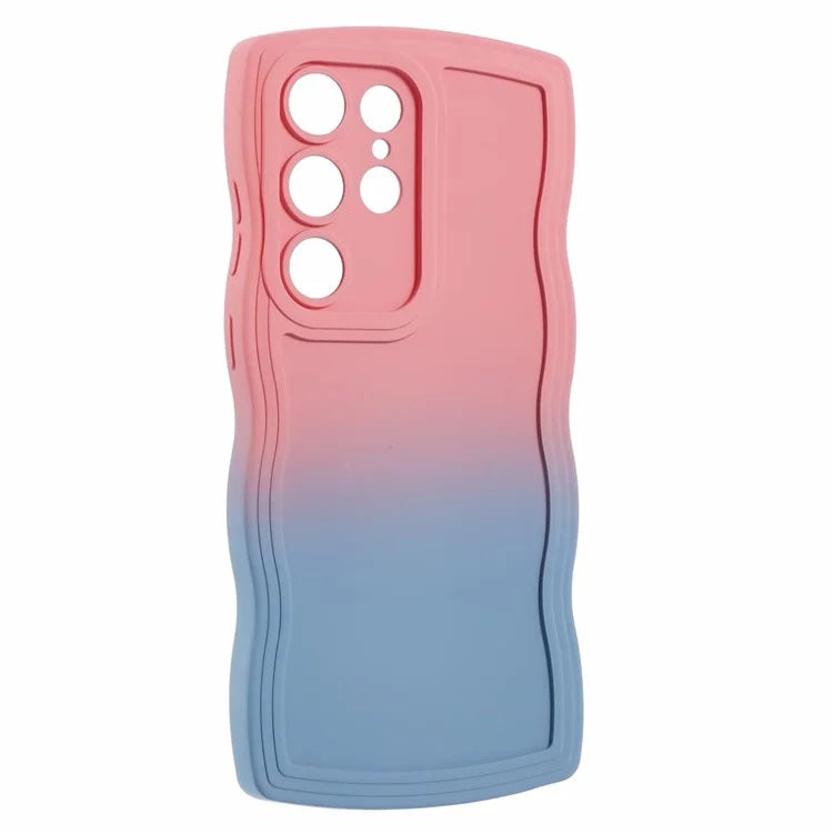 JTW Series for Samsung Galaxy S23 Ultra Case Wavy Edge Dual Color Rubberized TPU Cover