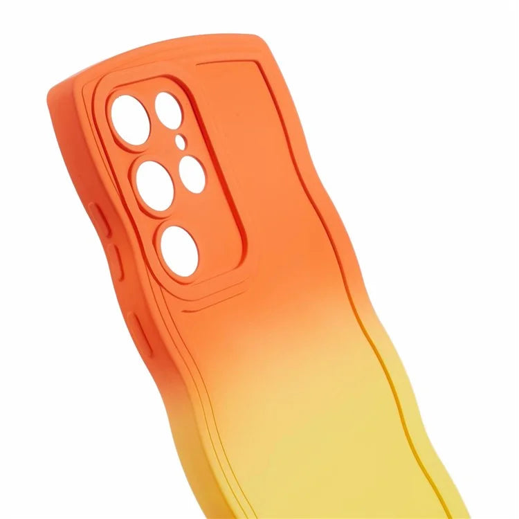 JTW Series for Samsung Galaxy S23 Ultra Case Wavy Edge Dual Color Rubberized TPU Cover