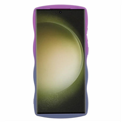JTW Series for Samsung Galaxy S23 Ultra Case Wavy Edge Dual Color Rubberized TPU Cover