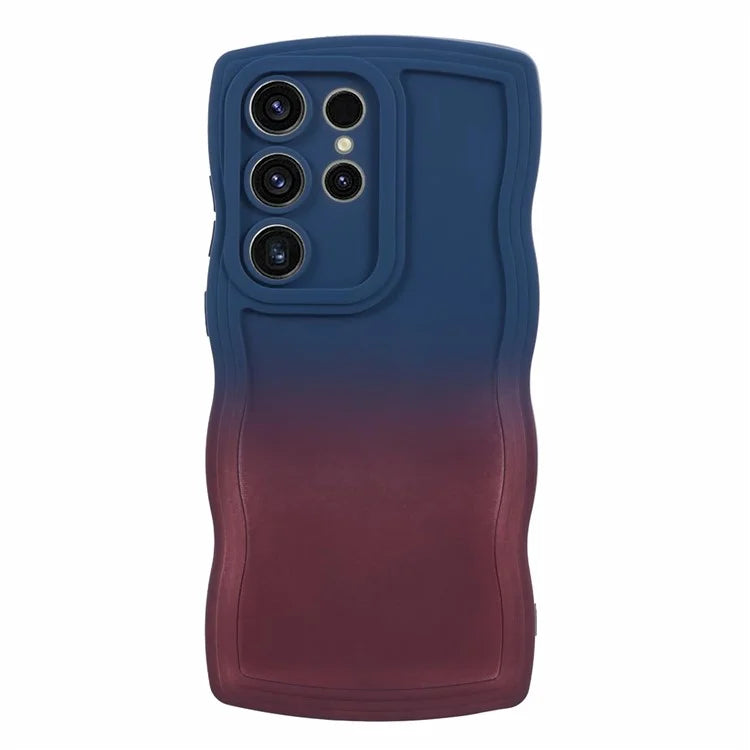 JTW Series for Samsung Galaxy S23 Ultra Case Wavy Edge Dual Color Rubberized TPU Cover