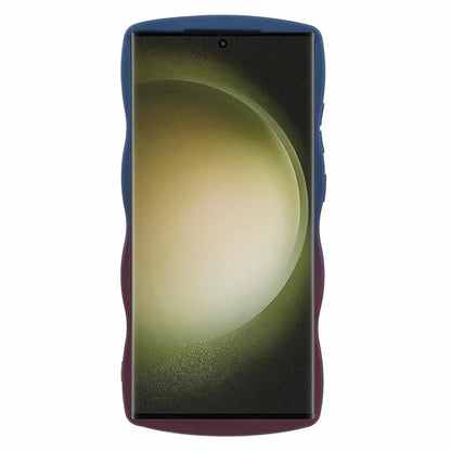 JTW Series for Samsung Galaxy S23 Ultra Case Wavy Edge Dual Color Rubberized TPU Cover