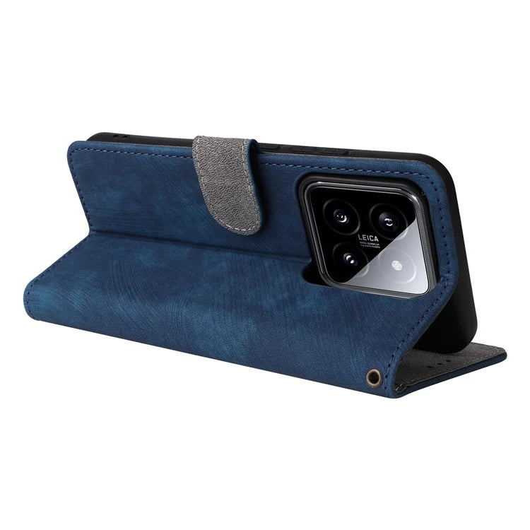 For Xiaomi 14 Leather Case RFID Blocking Wallet Magnetic Phone Cover with Strap