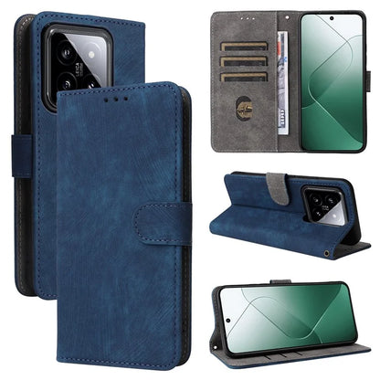 For Xiaomi 14 Leather Case RFID Blocking Wallet Magnetic Phone Cover with Strap