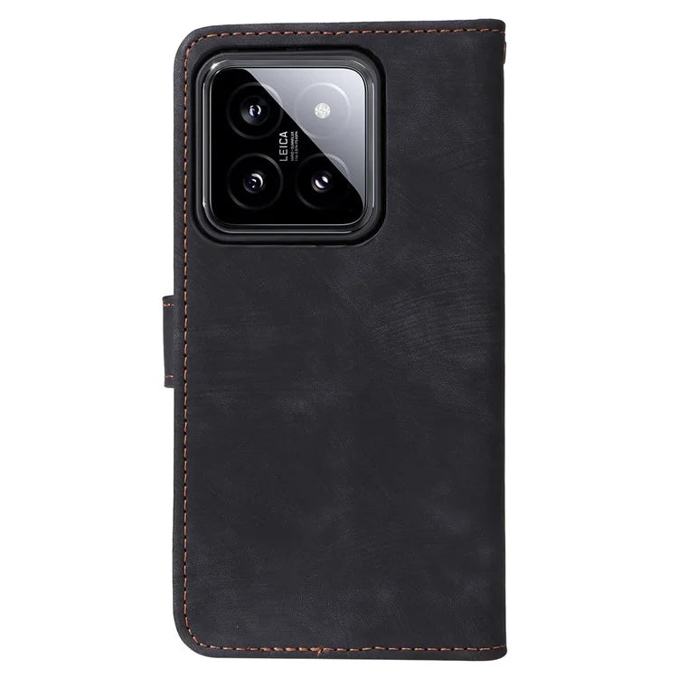 For Xiaomi 14 Leather Case RFID Blocking Wallet Magnetic Phone Cover with Strap