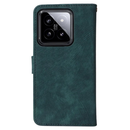For Xiaomi 14 Leather Case RFID Blocking Wallet Magnetic Phone Cover with Strap