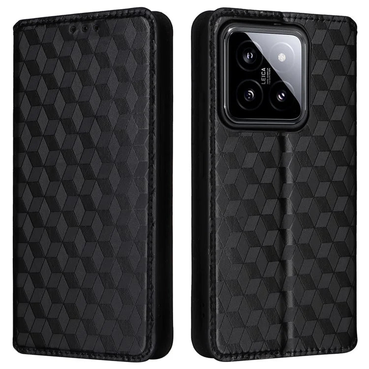 For Xiaomi 14 Case Magnetic Imprinted PU Leather Wallet Phone Cover