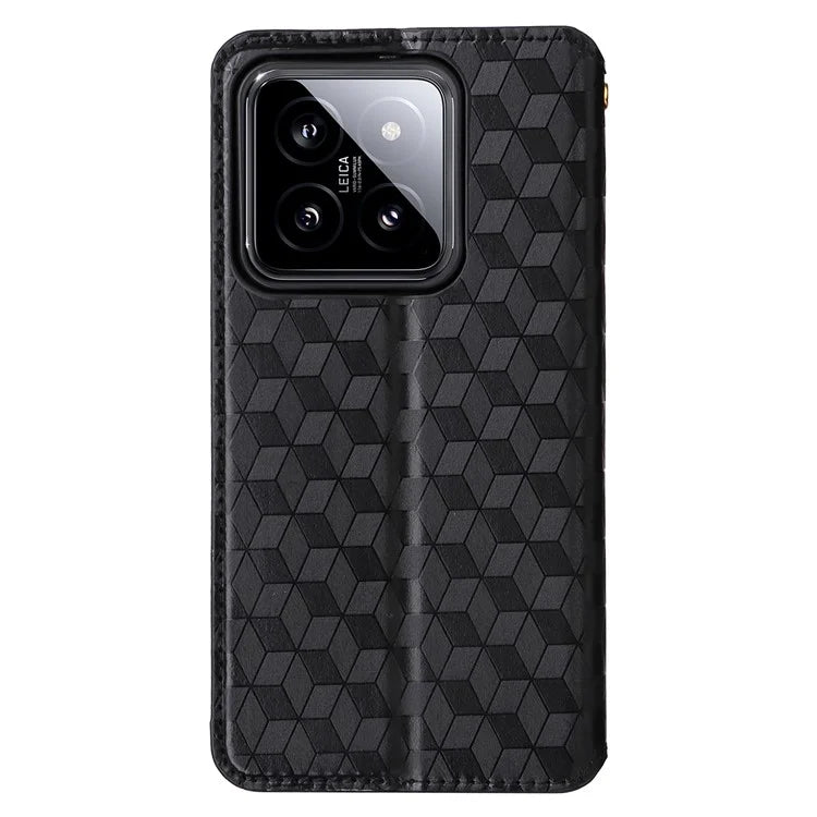 For Xiaomi 14 Case Magnetic Imprinted PU Leather Wallet Phone Cover