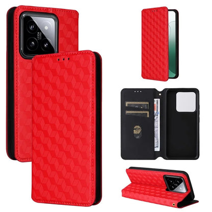 For Xiaomi 14 Case Magnetic Imprinted PU Leather Wallet Phone Cover