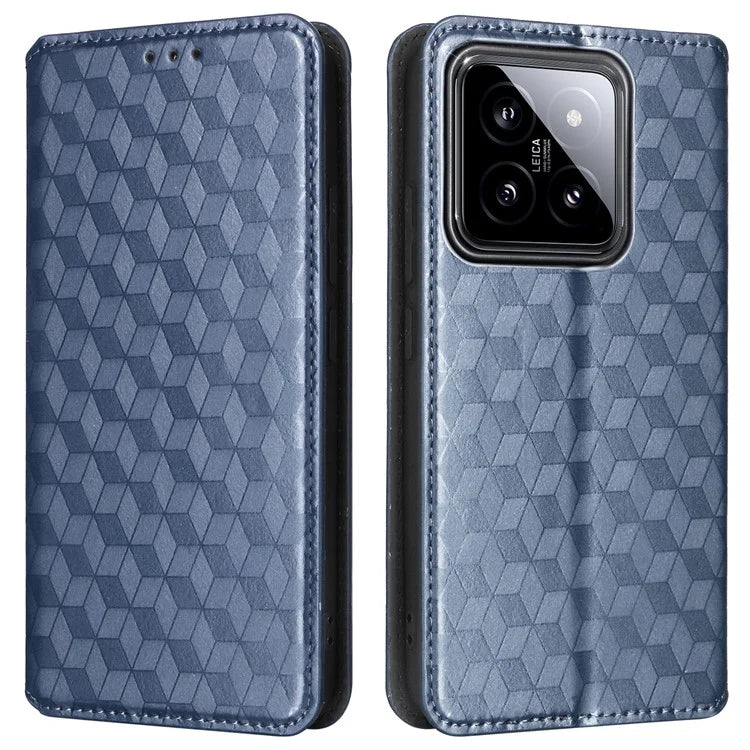 For Xiaomi 14 Case Magnetic Imprinted PU Leather Wallet Phone Cover