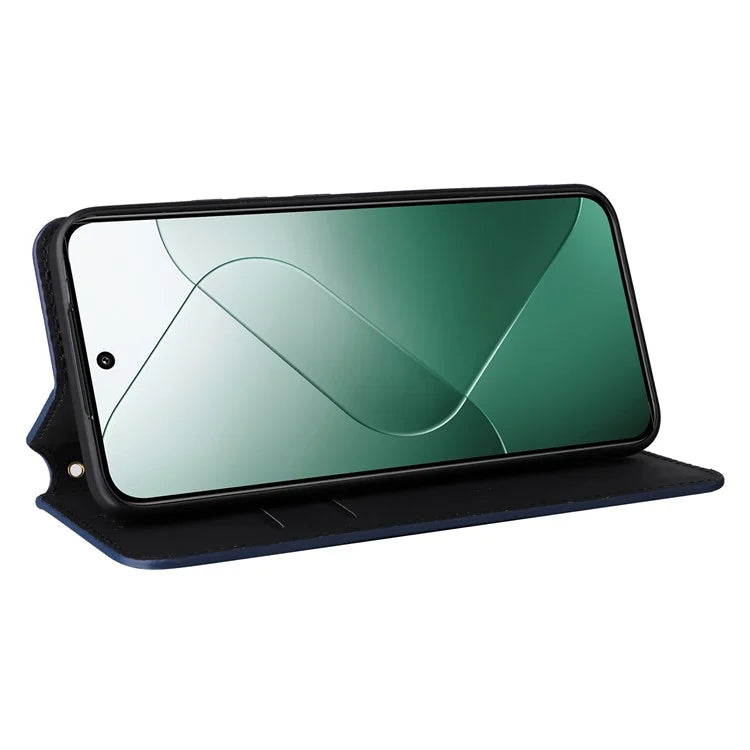 For Xiaomi 14 Case Magnetic Imprinted PU Leather Wallet Phone Cover