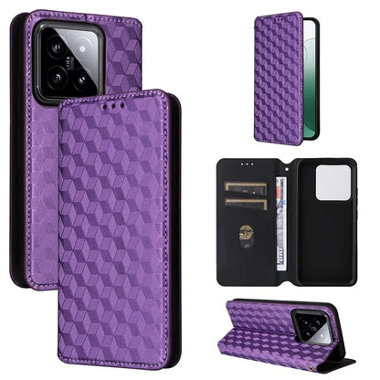 For Xiaomi 14 Case Magnetic Imprinted PU Leather Wallet Phone Cover