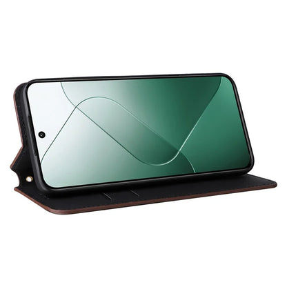 For Xiaomi 14 Case Magnetic Imprinted PU Leather Wallet Phone Cover