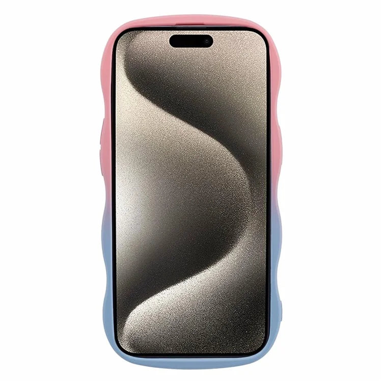 JTW Series for iPhone 15 Plus Phone Case Wavy Edge Rubberized Phone TPU Cover