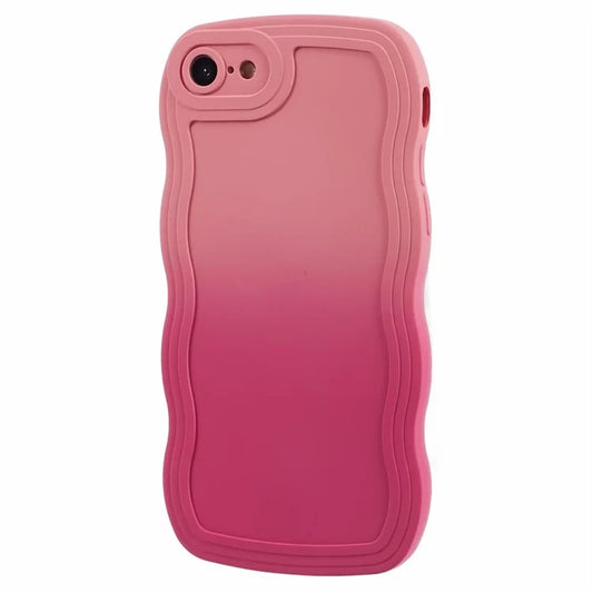 JTW Series for iPhone 7 / 8 / SE (2020) / SE (2022) TPU Case Wavy Edge Dual Color Phone Back Cover