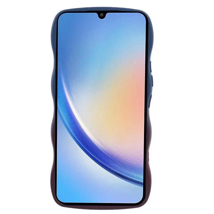 JTW Series for Samsung Galaxy A34 5G Case Wavy Edge Dual Color TPU Cover