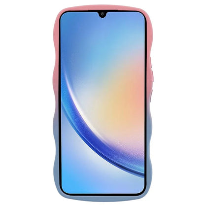 JTW Series for Samsung Galaxy A34 5G Case Wavy Edge Dual Color TPU Cover