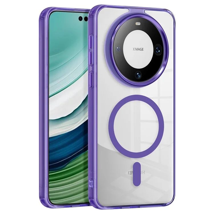 For Huawei Mate 60 Pro Case Anti-scratch PC + TPU Clear Phone Cover Compatible with MagSafe