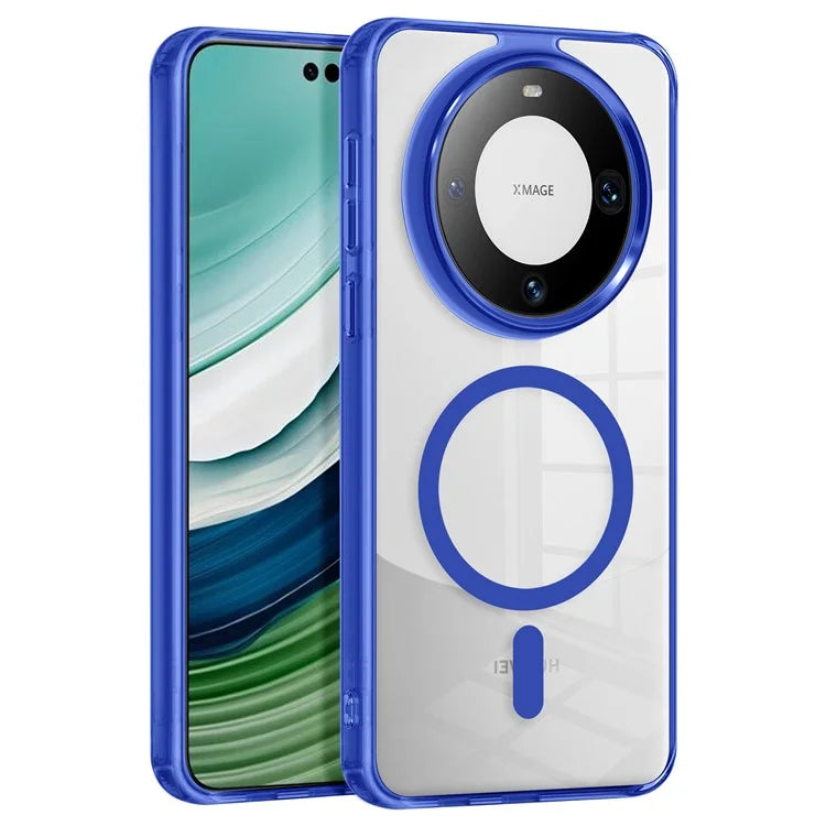 For Huawei Mate 60 Pro Case Anti-scratch PC + TPU Clear Phone Cover Compatible with MagSafe