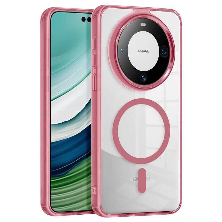 For Huawei Mate 60 Pro Case Anti-scratch PC + TPU Clear Phone Cover Compatible with MagSafe