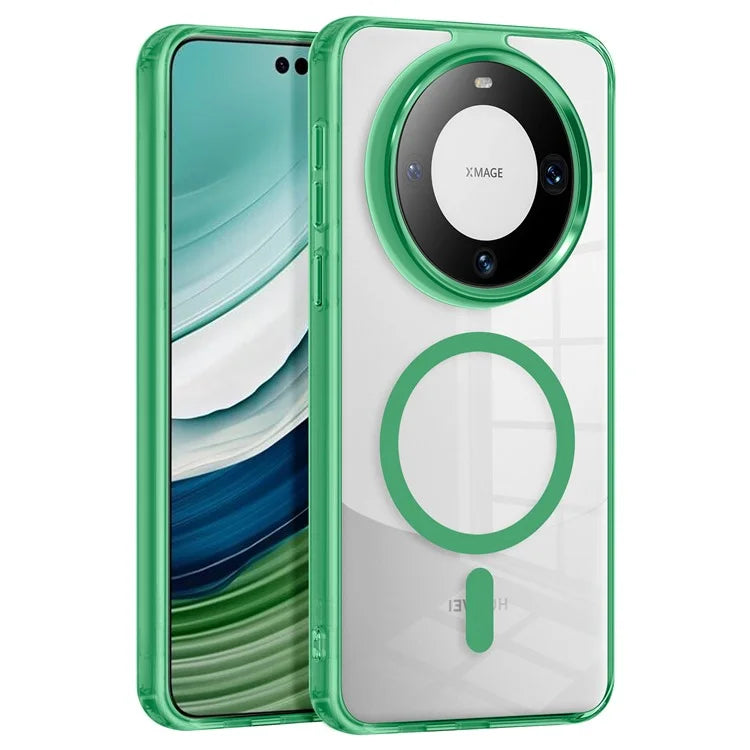 For Huawei Mate 60 Pro Case Anti-scratch PC + TPU Clear Phone Cover Compatible with MagSafe