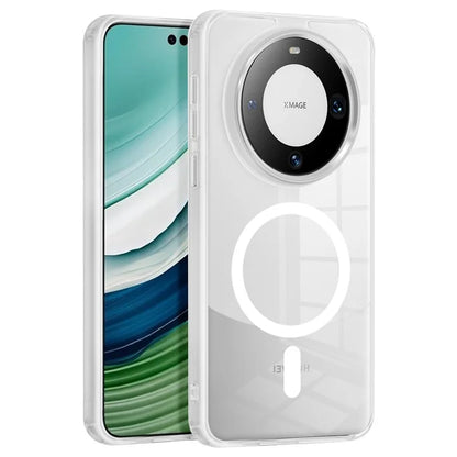 For Huawei Mate 60 Pro Case Anti-scratch PC + TPU Clear Phone Cover Compatible with MagSafe