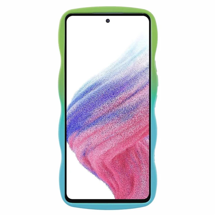 JTW Series for Samsung Galaxy A53 5G Case Curly Wave Shape Frame TPU Phone Cover