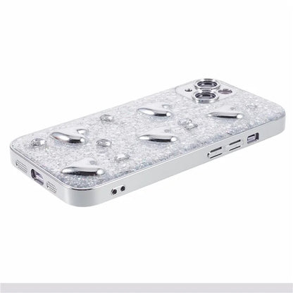 For iPhone 15 Plus Case 3D Epoxy Pattern Electroplating TPU Phone Cover