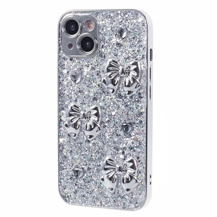 For iPhone 15 Plus Case 3D Epoxy Pattern Electroplating TPU Phone Cover