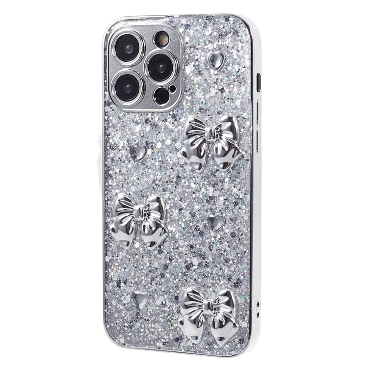 For iPhone 15 Pro Max Electroplating Case Soft TPU 3D Epoxy Phone Cover