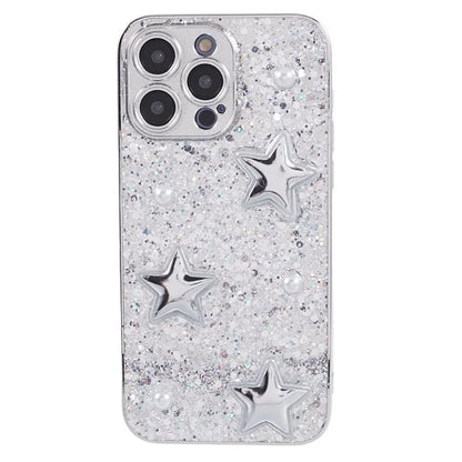 For iPhone 15 Pro Max Electroplating Case Soft TPU 3D Epoxy Phone Cover