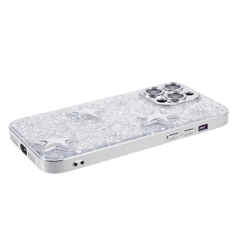 For iPhone 14 Pro Case Electroplated Precise Cutout Epoxy TPU Phone Back Cover