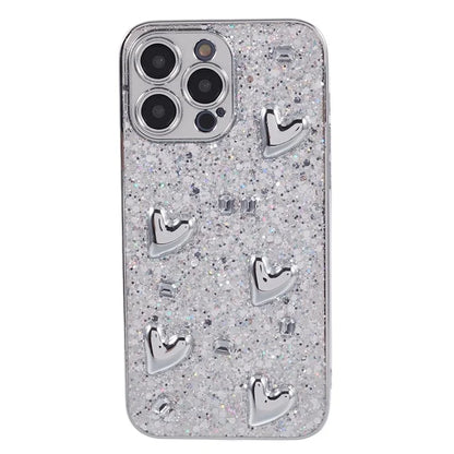 For iPhone 13 Pro Case 3D Epoxy Slim Fit Electroplating Phone Cover