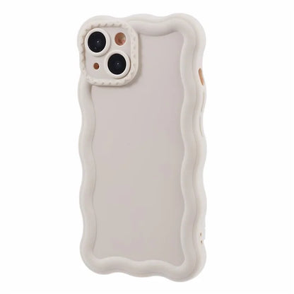 JQ Series for iPhone 13 TPU Case Wavy Frame Matte Phone Cover (Precise Cutout)