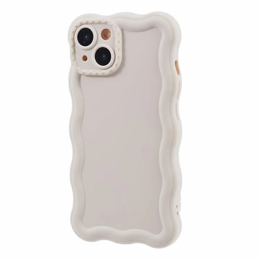 JQ Series for iPhone 13 TPU Case Wavy Frame Matte Phone Cover (Precise Cutout)