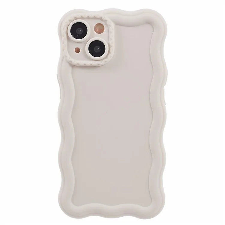 JQ Series for iPhone 13 TPU Case Wavy Frame Matte Phone Cover (Precise Cutout)