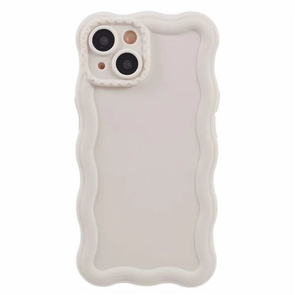 JQ Series for iPhone 13 TPU Case Wavy Frame Matte Phone Cover (Precise Cutout)