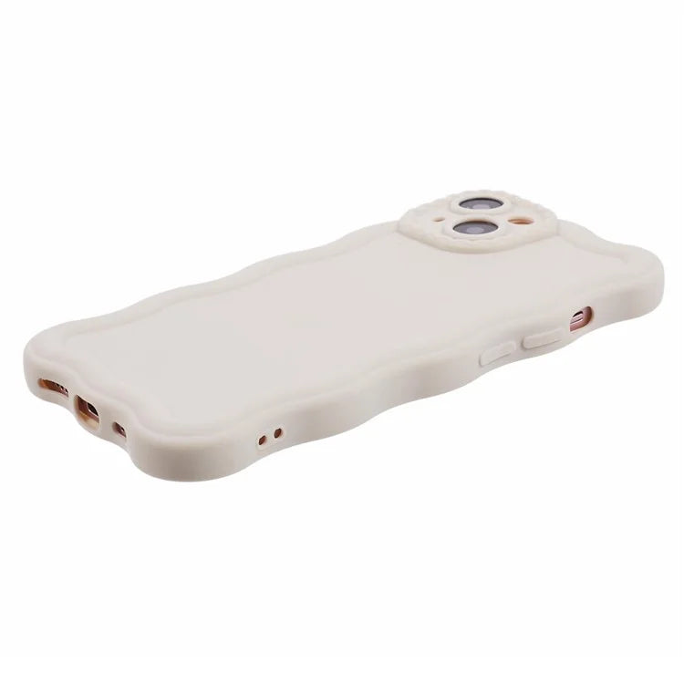 JQ Series for iPhone 13 TPU Case Wavy Frame Matte Phone Cover (Precise Cutout)