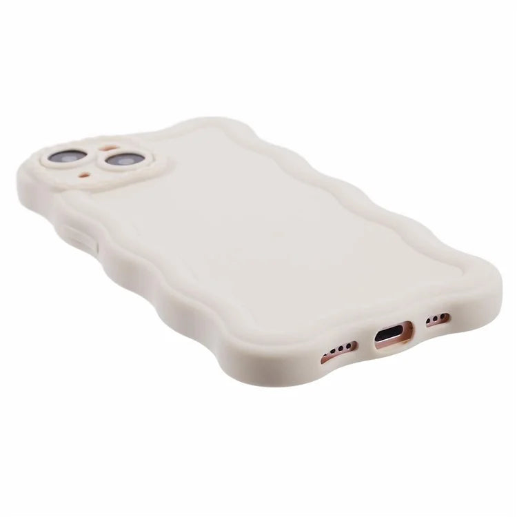 JQ Series for iPhone 13 TPU Case Wavy Frame Matte Phone Cover (Precise Cutout)
