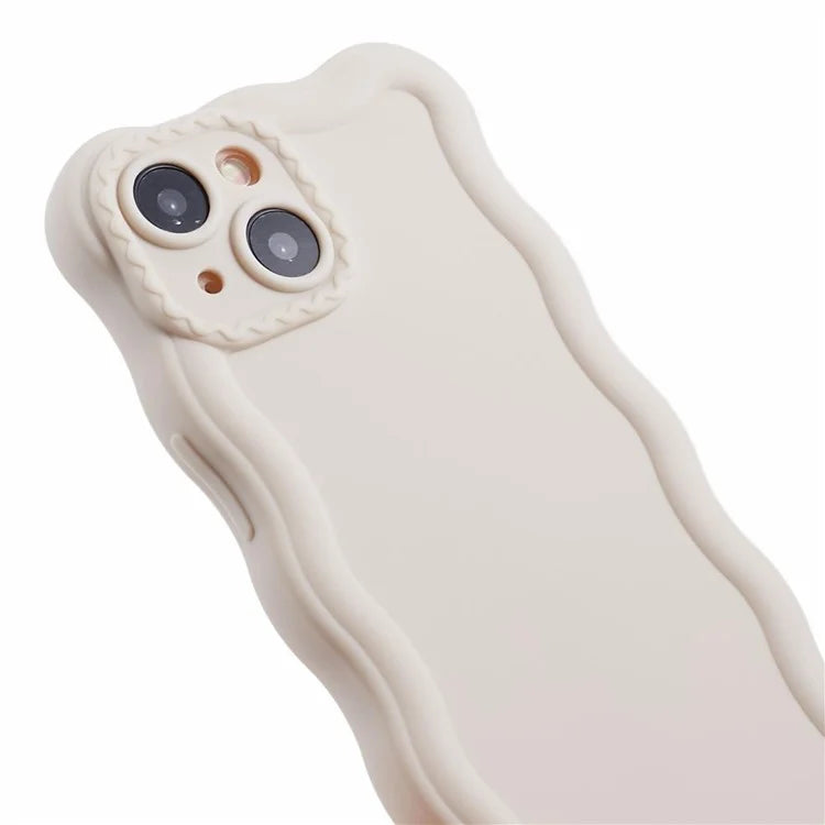 JQ Series for iPhone 13 TPU Case Wavy Frame Matte Phone Cover (Precise Cutout)