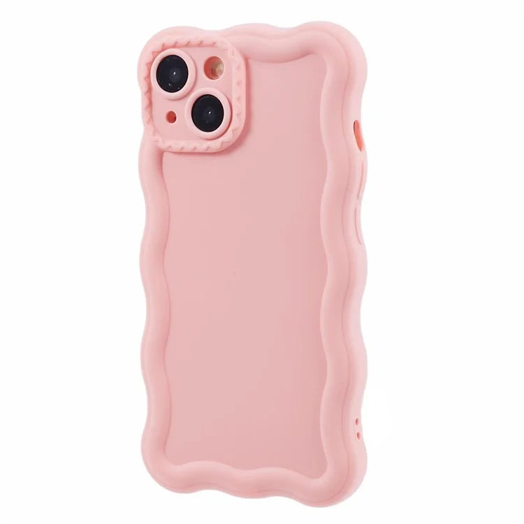 JQ Series for iPhone 13 TPU Case Wavy Frame Matte Phone Cover (Precise Cutout)