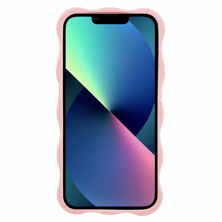 JQ Series for iPhone 13 TPU Case Wavy Frame Matte Phone Cover (Precise Cutout)