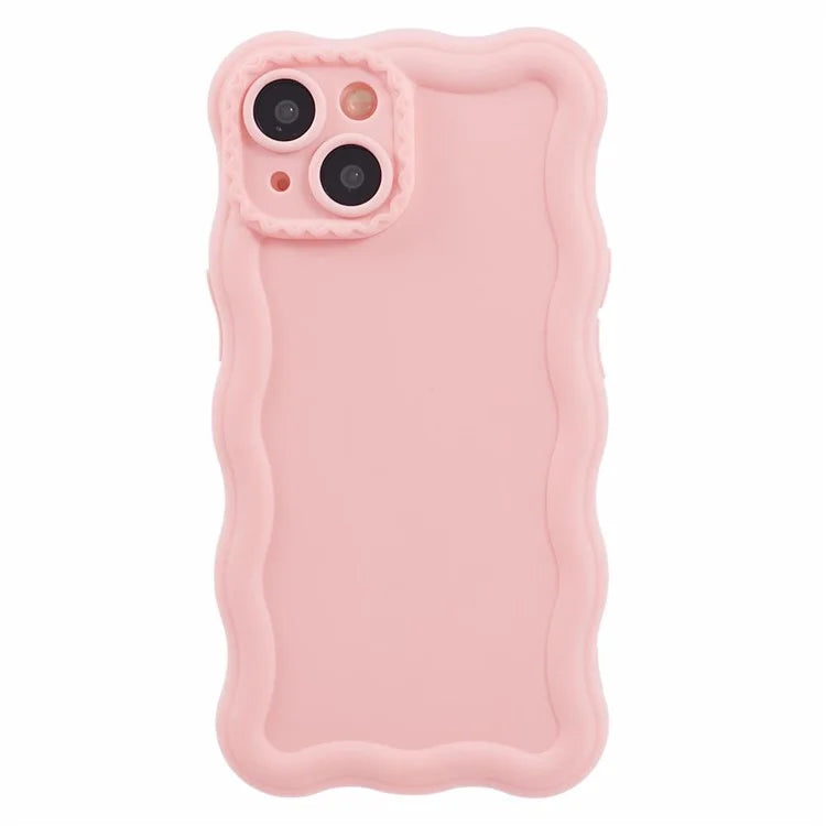 JQ Series for iPhone 13 TPU Case Wavy Frame Matte Phone Cover (Precise Cutout)