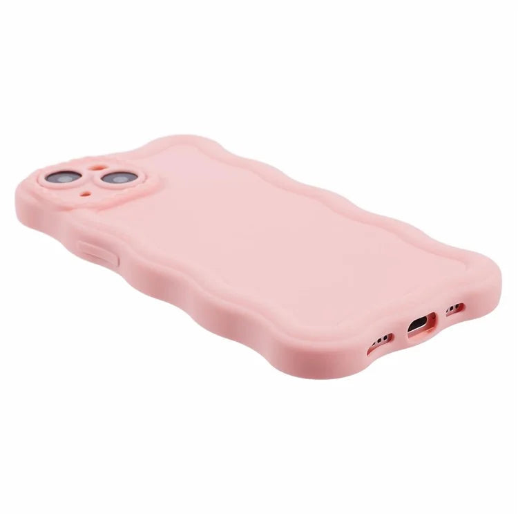 JQ Series for iPhone 13 TPU Case Wavy Frame Matte Phone Cover (Precise Cutout)