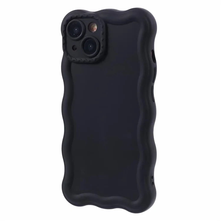 JQ Series for iPhone 13 TPU Case Wavy Frame Matte Phone Cover (Precise Cutout)